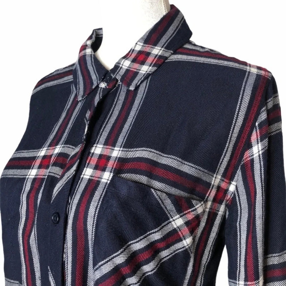 RAILS Hunter Twilight Plaid Button Down Flannel Collard Long Sleeve Shirt - Picture 7 of 8